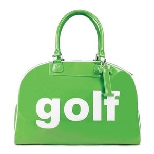 Trumpette Green Patent 'golf' Tote Bag